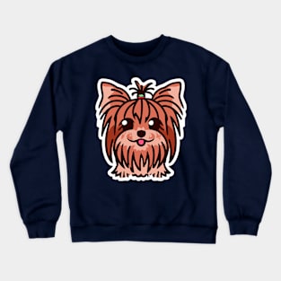 Cute Yorkshire Terrier Dog Lover Yorkie Retro Crewneck Sweatshirt